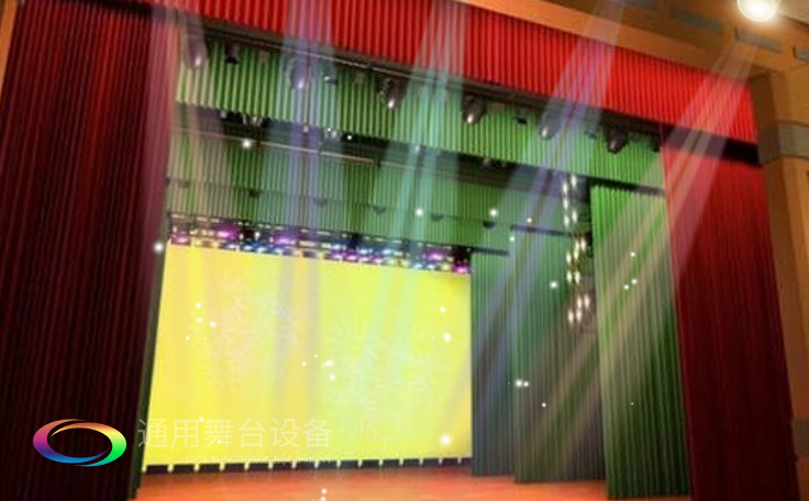 淮安市淮陰開明實驗學校報告廳 機械舞臺吊桿、剛性防火幕項目竣工